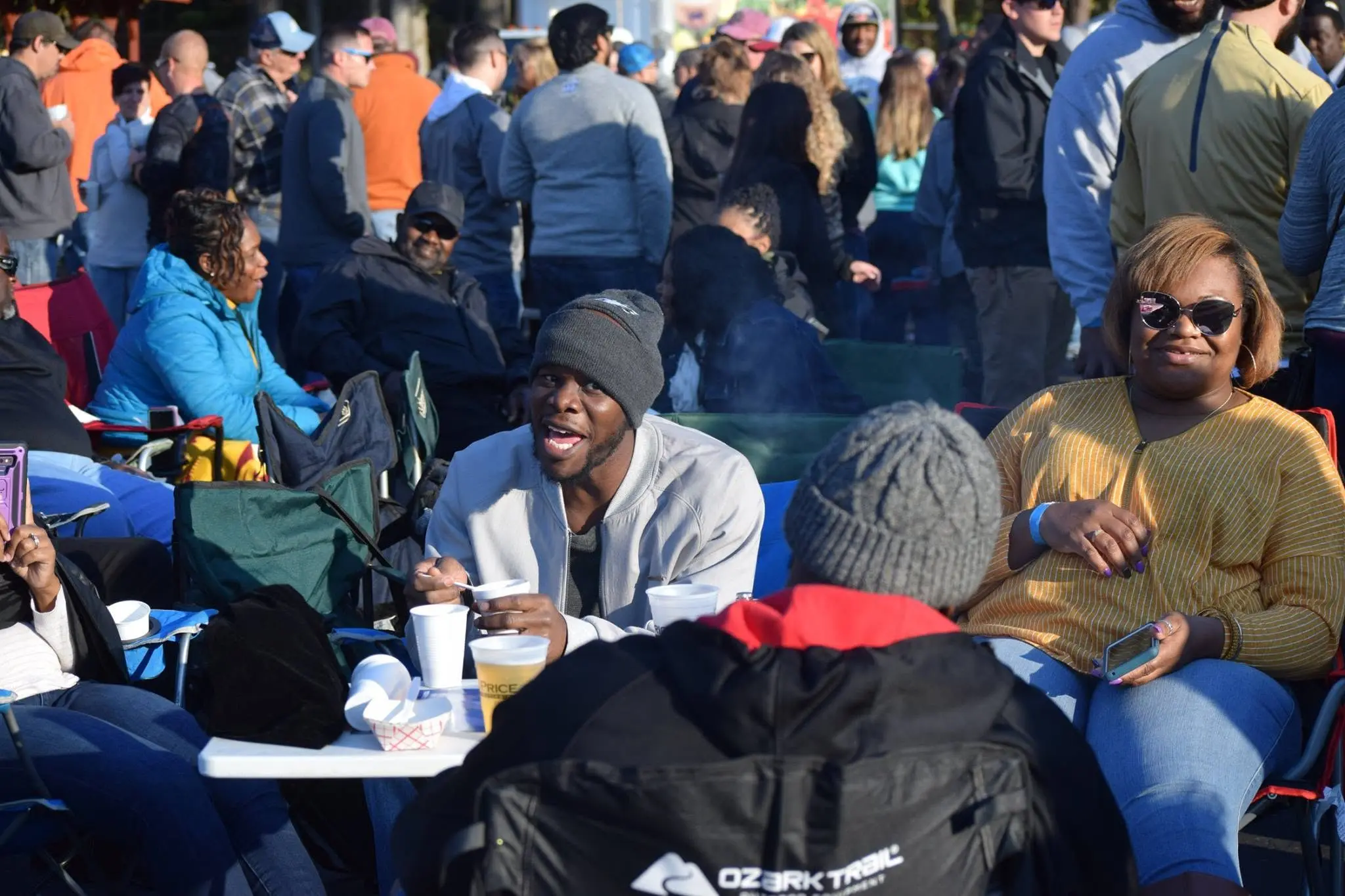 Alumni enjoying the annual Crab Feast
